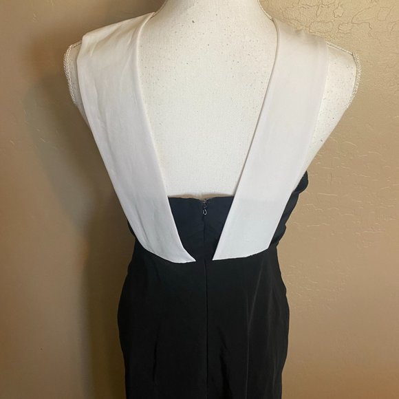 Topshop NWT Black White Color Block Halter Top Stretch Dress Cocktail - Picture 7 of 10